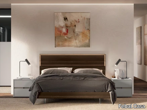 SOAVE - Melamine-faced chipboard bed with high headboard _ Febal Casa