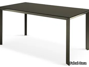 DIAMANTE - Extending rectangular glass table _ Febal Casa