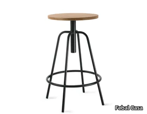 OXFORD - Stool height-adjustable with footrest _ Febal Casa