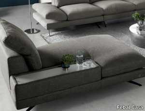 SCENA 02 - With removable cover fabric Chaise longue _ Febal Casa