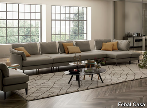 SPETTACOLO 03 - Sectional fabric sofa with removable cover with chaise longue _ Febal Casa
