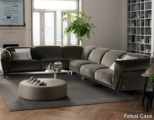 PENSIERO 02 - Corner fabric sofa with headrest _ Febal Casa