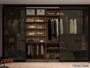 AURORA - Glass wardrobe with sliding doors _ Febal Casa