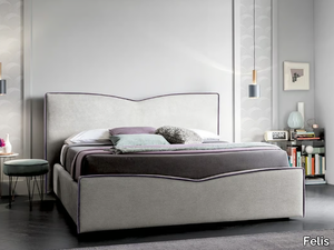 MEGAN - Fabric storage bed with upholstered headboard _ Felis