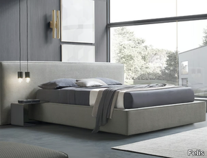 BOWIE - Fabric storage bed with upholstered headboard _ Felis