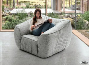 FLOAT - Fabric armchair with armrests _ Felis