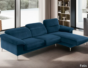 ALL-IN - Fabric sofa with chaise longue _ Felis