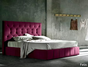 HAMILTON - Fabric double bed with upholstered headboard _ Felis