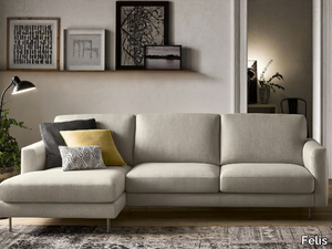 KENDAL - Sectional fabric sofa with chaise longue _ Felis