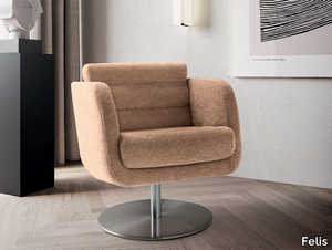 TUBES - Upholstered fabric armchair with armrests _ Felis