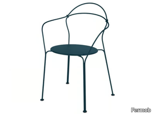 AIRLOOP - Steel garden chair with armrests _ Fermob