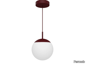 MOOON! - Glass and aluminium pendant lamp _ Fermob