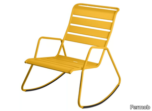 MONCEAU - Rocking steel garden armchair with armrests _ Fermob