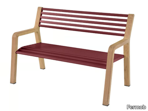 SOMERSET - Garden bench with armrests with back _ Fermob