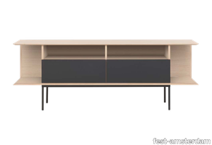 Open sideboard - oak veneer - Oak