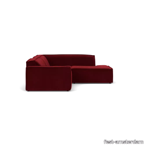 Edge Corner Sofa Longchair - right - Royal Winered - 39