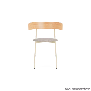 Friday dining chair with arms - sand frame - natural back - Polvere Beige - 21