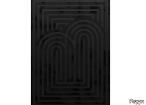 CLASSIC BLACK - Rectangular handmade rug _ Feyyn