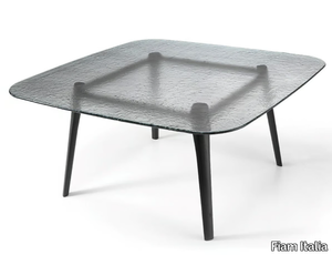 MAGMA - Wood and glass table _ Fiam Italia