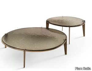 HALO - Round glass coffee table _ Fiam Italia