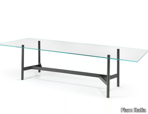 AGOS - Painted metal and glass table _ Fiam Italia