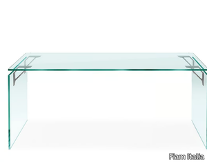 BRIGHT - Rectangular glass writing desk _ Fiam Italia