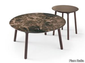 CANNAGE - Round coffee table with marble or glass top _ Fiam Italia