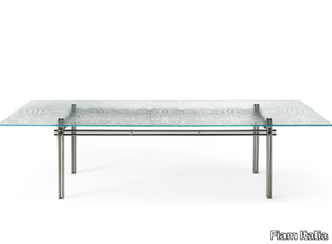 CRISTALINE - Glass and metal table _ Fiam Italia