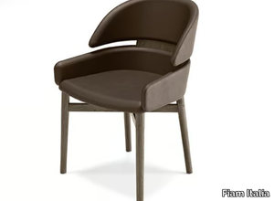 LLOYD - Leather chair with armrests _ Fiam Italia