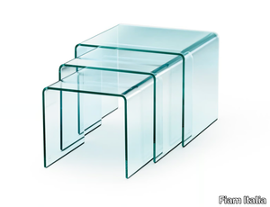 RIALTO TRIS - Set of glass coffee tables _ Fiam Italia