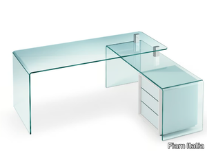 RIALTO ISOLA - Corner writing desk with drawers _ Fiam Italia