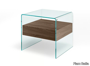 RIALTO NIGHT - Wood and glass bedside table _ Fiam Italia