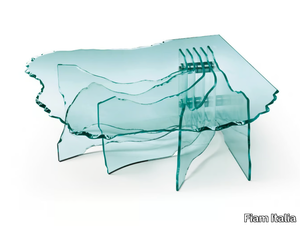 SHELL - Glass coffee table _ Fiam Italia