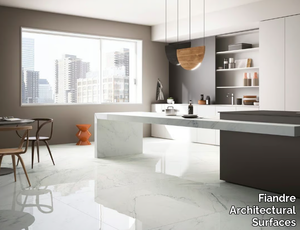 PREMIUM WHITE - Porcelain stoneware wall/floor tiles with marble effect _ Fiandre Architectural Surfaces