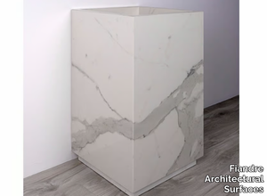 AQUA MAXIMUM - Freestanding porcelain stoneware washbasin _ Fiandre Architectural Surfaces