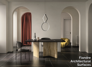 SAHARA NOIR - Porcelain stoneware wall/floor tiles with marble effect _ Fiandre Architectural Surfaces