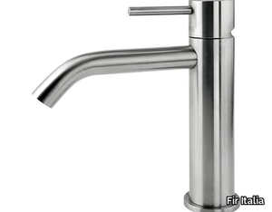 CLEOSTEEL 48 - 4811300 - Countertop single handle stainless steel washbasin mixer without waste _ Fir Italia