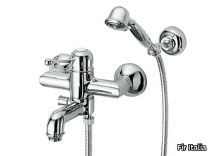 MELROSE 70 - 7033132 - Wall-mounted chromed brass bathtub tap with hand shower _ Fir Italia