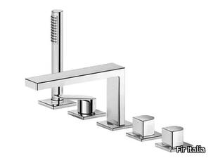 DODA 67 - 6731404 - Deck mounted 5 hole brass bathtub tap with hand shower _ Fir Italia