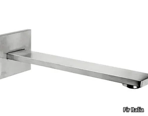 PLAYSTEEL 58 - 5844114 - Wall-mounted stainless steel spout with plate _ Fir Italia