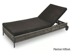 COSMO - Recliner aluminium sun lounger with castors _ Fischer Möbel