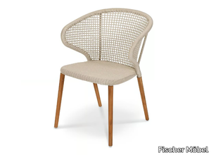 FARO - Rope garden chair with armrests _ Fischer Möbel