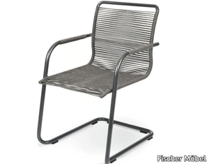 SWING - Cantilever rope garden chair with armrests _ Fischer Möbel