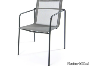 TAKU - Stackable garden chair with armrests _ Fischer Möbel