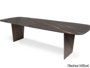 TIERRA - Rectangular ceramic dining table _ Fischer Möbel