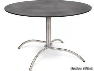 TAKU - Stainless steel and fm-ceramtop garden table _ Fischer Möbel