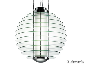 0024XXL - Glass and metal pendant lamp _ FontanaArte