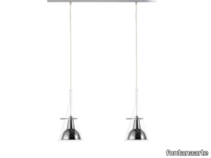 FLÛTE MEDIUM - LED glass and aluminium pendant lamp _ FontanaArte