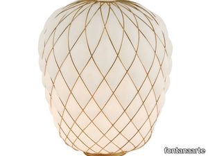 PINECONE - Glass and metal table lamp _ FontanaArte