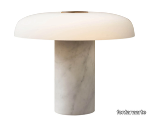 TROPICO - LED marble and opal glass table lamp with Dimmer _ FontanaArte